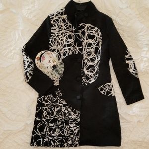 Stunning mixed media trench coat